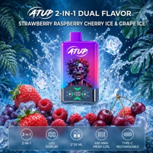 ATUP 60000 Puffs Strawberry Raspberry Cherry Ice Disposable E-Cig