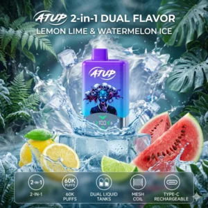 ATUP 60K Puffs Lemon Lime & Watermelon Ice Disposable Vape