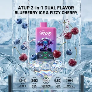 ATUP Blueberry Ice & Fizzy Cherry 60K Puffs Disposable Vape