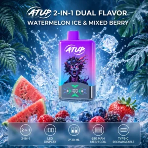 ATUP Watermelon Ice & Mixed Berry 60000 Puffs Disposable Vape