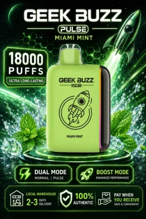 Geek Buzz Pulse 18000 Miami Mint vape device