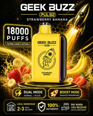 Geek Buzz Pulse 18000 Strawberry Banana vape device