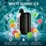 GEEK BUZZ White Gummy Ice 25000-30000 Puffs Disposable Vape